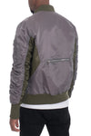 Weiv Two Tone Double Zip Bomber (Charcoal/Olive)