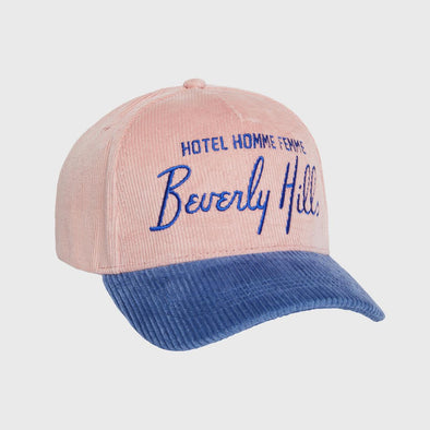 Homme Femme Hotel Corduroy Hat Pink