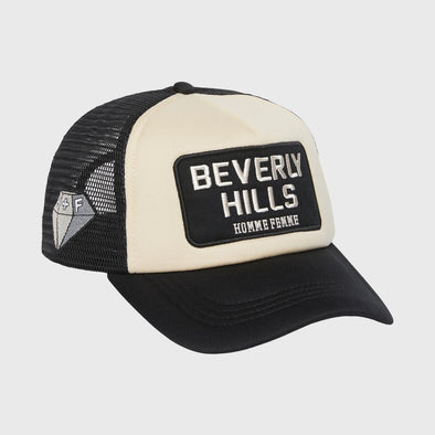 Homme Femme Beverly Hills Trucker Hat Black