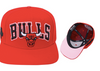 Pro Standard Chicago Bulls Wordmark Logo Pink Brim Snap Back (Red)