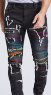 Foreign Local Multi Colored Embroidered Jeans