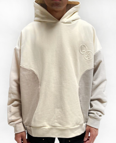 Lifted Anchor "Standard" Puff Embossed Hoodie (Cream)